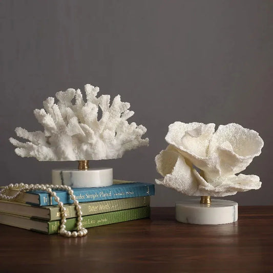 Artificial Coral Sculpture Decoration-Marble Base |Room Decoration. Coral Model. Home Decoration|